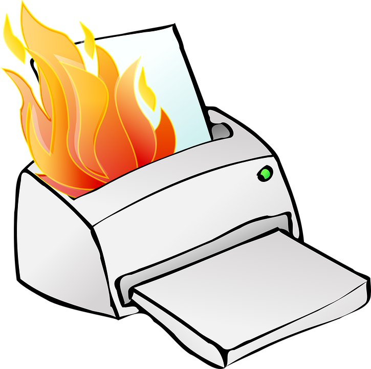 printer on fire